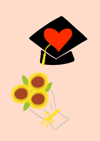 Graduation Sunflower Blue & Pink Love