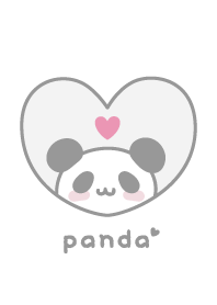 Panda Heart - White