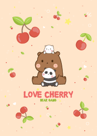 Three Bears Love Cherry Pretty
