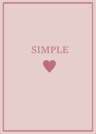 SIMPLE HEART -dusty rosepink-