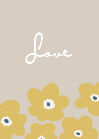 in bloom, flower / tan