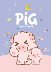 เจ้าหมูน้อย น่ารักๆ สีม่วง