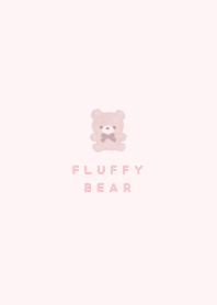 cute fluffy bear. pink
