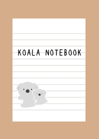 KOALA NOTEBOOK-LIGHT BROWNj
