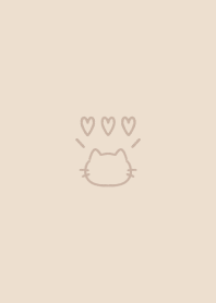 ♡♡♡簡約愛心貓 @奶茶色