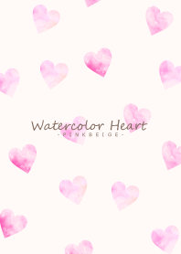 Watercolor Heart -PINKBEIGE- 23