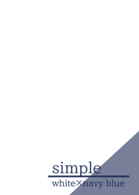 simple white and navy blue theme.