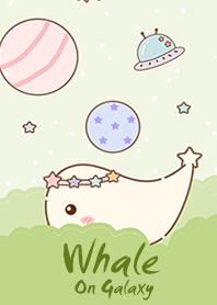 Whale on galaxy Green