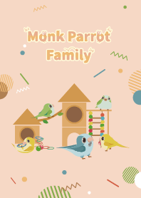 Monk Parrot Family(Brown)