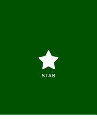 Simple Lucky Star/White&Deep Green