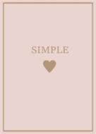 SIMPLE HEART =dustypink brown=