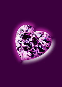 Embedded diamond heart pink