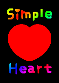 Simple heart black x colorful