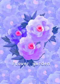 Flower garden -Blue purple-