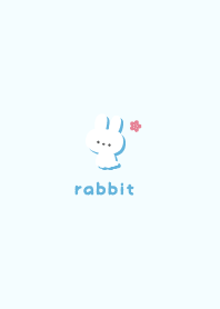 Rabbits5 Cherry blossoms [Blue]