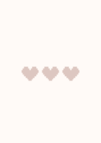 tiny pixel art heart(pink beige02)