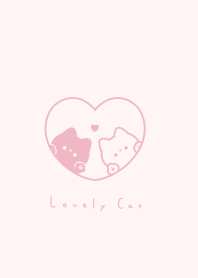 ねことハート。 ピンク