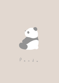 Sitting Panda / beige