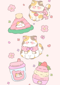 Cat with Christmas hat