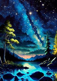 Beautiful starry night view#1627