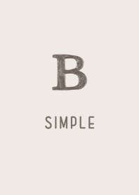 simple initials B beige