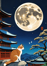 Cat under the Moon F23F96