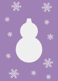 紫色スノーマン(雪だるま)着せかえ