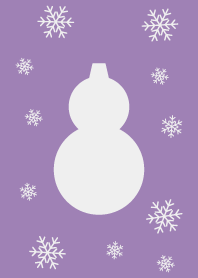 Purple simple snowman theme