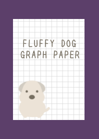 FLUFFY DOG GRAPH PAPER-DEEP PURPLE