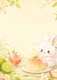Lime White Rabbit Peach Pudding
