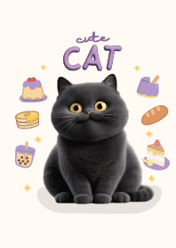 เจ้าแมวดำบริติซ ช็อตแฮร์ : สีม่วง