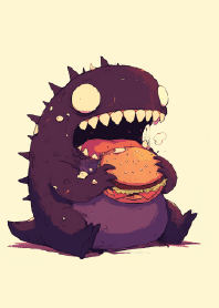 Brother QQ loves to eat burgers PART3