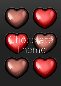 Simple Heart Chocolate Theme Black