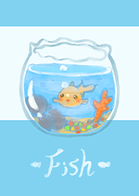 Small fish tank - blue (Bl3)