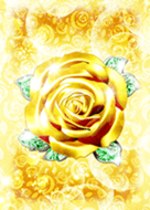 A gold rose that attracts luck