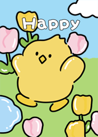 Happy little chicken