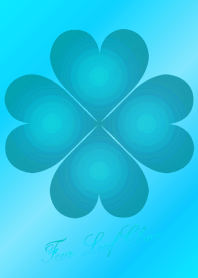 風水 四葉のクローバー ブルー2