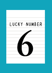 LUCKY NUMBER 6 NOTEBOOK/VIRIDIAN