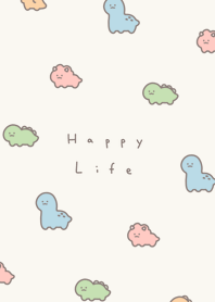 Smile Dinosaurs(pattern)/green beige.