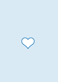 heart simple//aqua blue