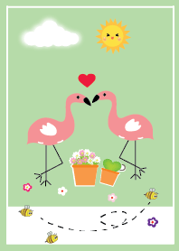 Simple cute flamingo theme v.2 (JP)
