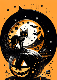 halloween cat 73033b