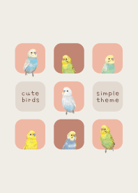 BIRDS - インコ 01 - サーモンピンク
