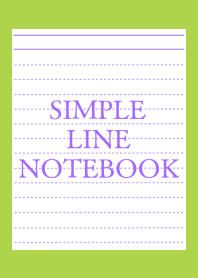 SIMPLE PURPLE LINE NOTEBOOK/RED/GREEN