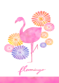 フラミンゴ～watercolor
