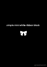 simple mini white ribbon black