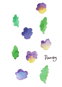 Pansy Theme #Watercolor Touch