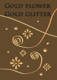 Gold flower<Gold glitter>