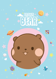 Brown Bears Mini Cute Galaxy Blue