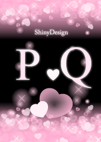 P&Q イニシャル 運気UP!ピンクハート